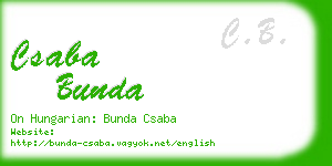 csaba bunda business card